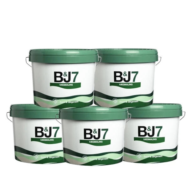 B&J 7, Vægmaling Storkøb - 5 x 9 Liter